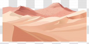Desert Landscape - Desert Sand Dunes Landscape Illustration Transparent PNG