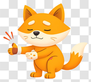 Injured Fox - Confident Fox Giving Thumbs Up Transparent PNG