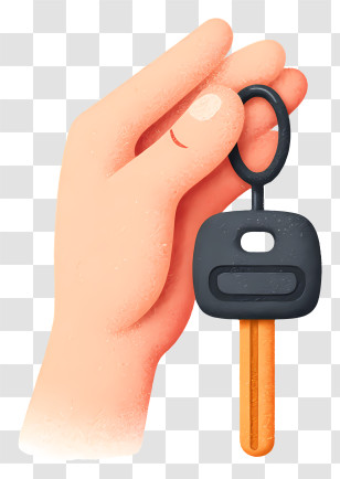 Hand Holding Car Key - Hand Holding Car Key Transparent PNG