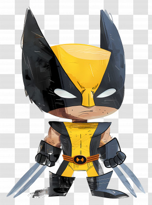 Wolverine - Cartoon Superhero With Claws Transparent PNG