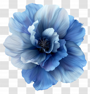 Blue Flower - Beautiful Blue Flower Transparent PNG