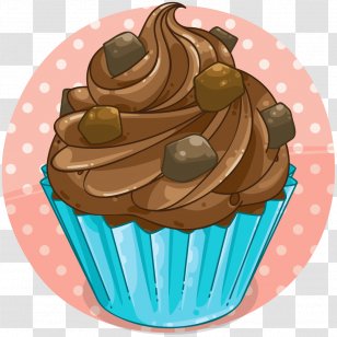Cupcake Muffin Buttercream Frozen Dessert Flavor - Chocolate Transparent PNG