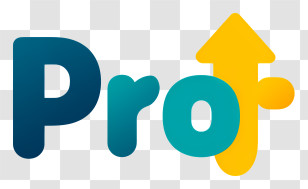 Pro - Prof Growth Arrow Logo Transparent PNG