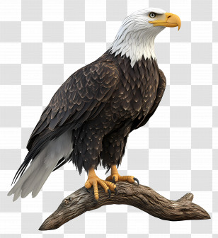 Bald Eagle - Majestic Eagle Illustration Transparent PNG