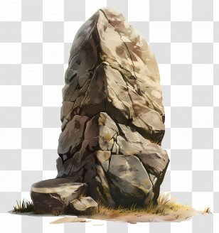 Tall Rock Formation - Tall Natural Rock Formation With Rugged Look Transparent PNG