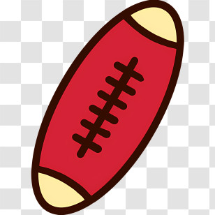 Education Elements - Red Football Cartoon Illustration Transparent PNG