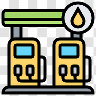 Gas Station - Gas Station With Fuel Pumps Transparent PNG