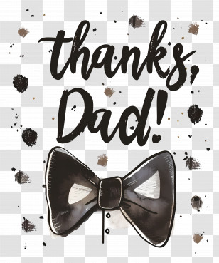 Fathers Day - Thanks Dad Greeting Card Transparent PNG