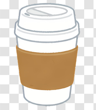 Coffee - Coffee Cup With Sleeve Illustration Transparent PNG