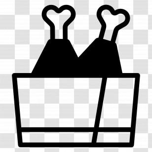 Chicken Food - Fried Chicken Bucket Icon Transparent PNG