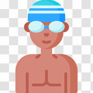 Swimmer - Swimmer With Cap And Goggles Transparent PNG
