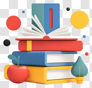 Education Gaining Knowledge - Colorful Stack Of Books For Learning Transparent PNG