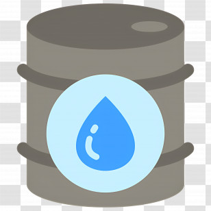 Oil Tank - Oil Barrel With Water Drop Symbol Transparent PNG