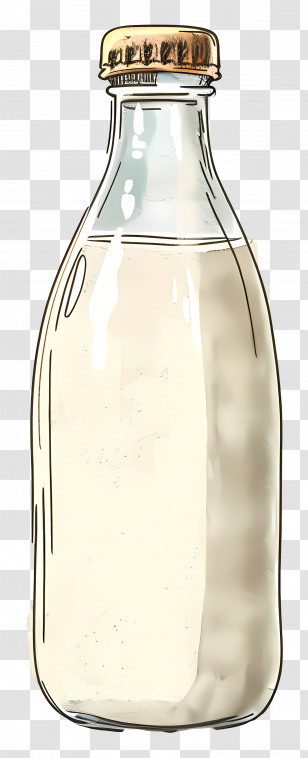 Bottle Of Milk - Classic Milk Bottle Illustration Transparent PNG