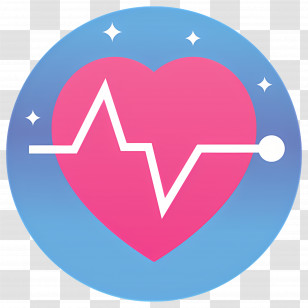Heart Pulse Line - Heart With Heartbeat Line Transparent PNG