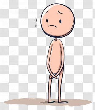 Worried Stick Figure - Worried Stick Figure Illustration Transparent PNG