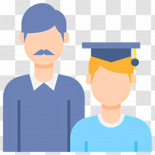 Father And Son - Teacher And Graduate Education Illustration Transparent PNG