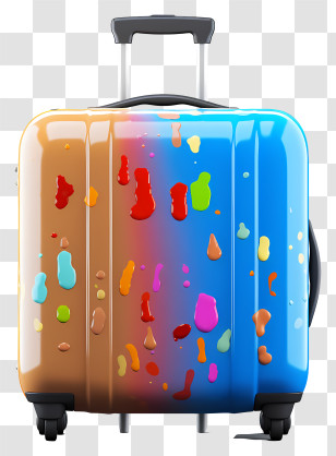 Colorful Suitcase - Colorful Travel Suitcase Transparent PNG