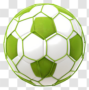 Soccer Ball - Green And White Soccer Ball Illustration Transparent PNG