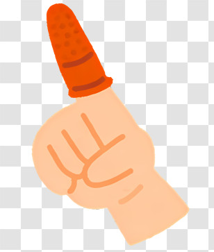 Icon - Orange Finger Protector For Office Use Transparent PNG
