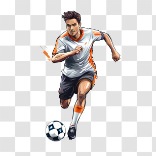 Soccer Player - Soccer Player In Action Illustration Transparent PNG