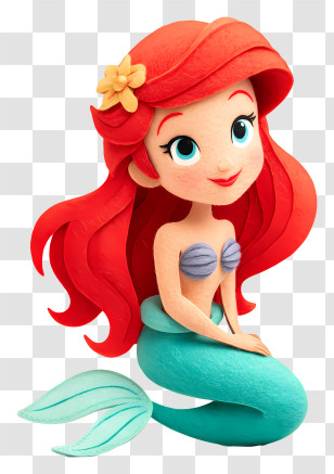 Ariel - Cute Mermaid Character Transparent PNG