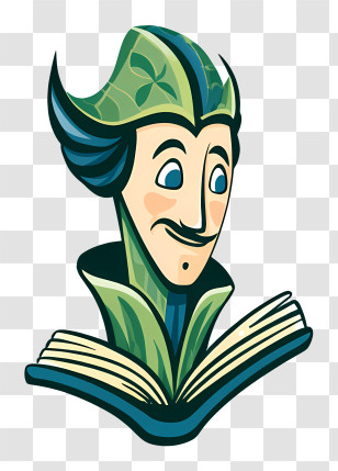 Broker Symbol - Fantasy Character Emerging From A Book Transparent PNG