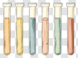 Test Tubes - Test Tubes With Multicolored Liquid Transparent PNG
