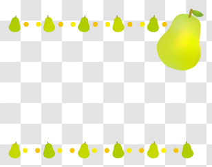 Food Frame - Pear-Themed Border Frame Design Transparent PNG