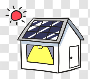 Icon - Solar Powered House Transparent PNG