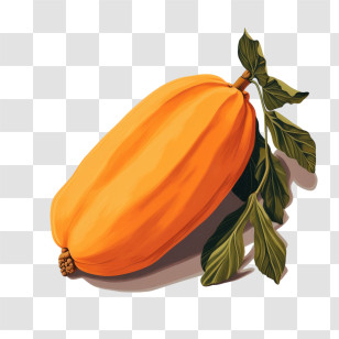 Papaya
 - Yellow Squash Vegetable With Leaves Transparent PNG