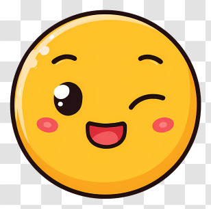 Winking Face Emoji - Playful Winking Emoji Transparent PNG