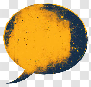 Speech Bubble - Grunge Yellow Speech Bubble For Communication Design Transparent PNG