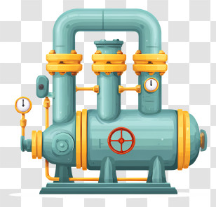 Industrial Equipment With Pipes - Industrial Machine With Pipes Transparent PNG