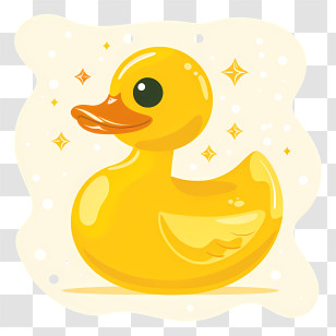 Yellow Rubber Duck - Cute Yellow Rubber Duck Transparent PNG
