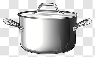 Metal Pot - Stainless Steel Cooking Pot Illustration Transparent PNG