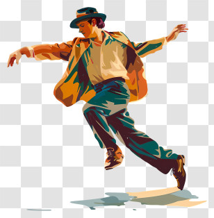International Dance Day - Energetic Dancing Man In Suit Transparent PNG