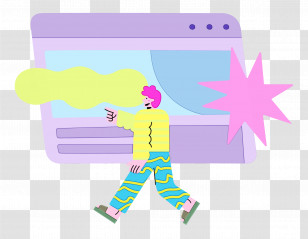 Cartoon Character Line Meter Behavior Transparent PNG