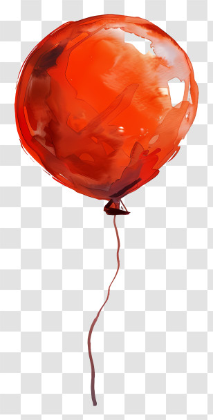 Single Balloon - Red Balloon For Party Decorations Transparent PNG