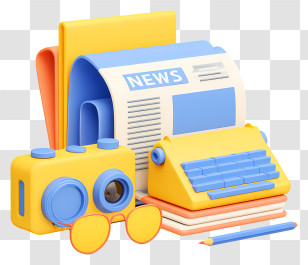 Online News - News And Camera Illustration Transparent PNG