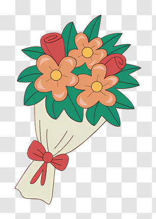 Orange Roses - Beautiful Flower Bouquet Transparent PNG