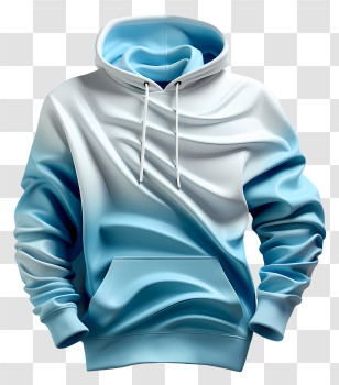 Hoodie - Gradient Blue Hoodie Design Transparent PNG