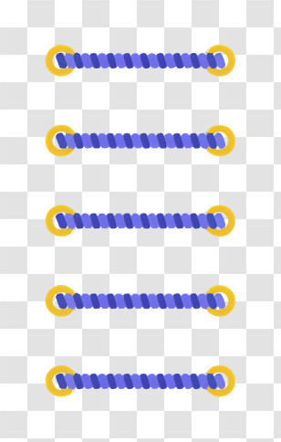 Cartoon - Blue And Yellow Ropes Transparent PNG