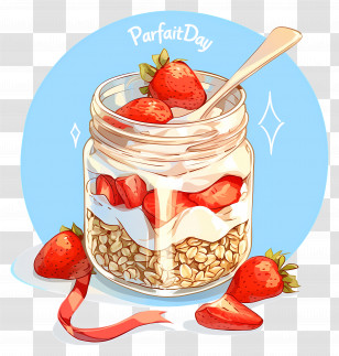 National Parfait Day - Delicious Strawberry Parfait Transparent PNG