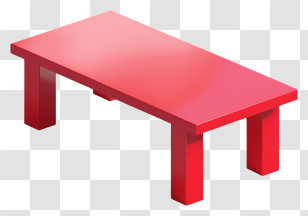 Red Table - Red Rectangular Table Design Transparent PNG