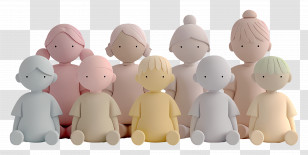 Sitting People Cartoon - Group Of Cartoon Characters Transparent PNG