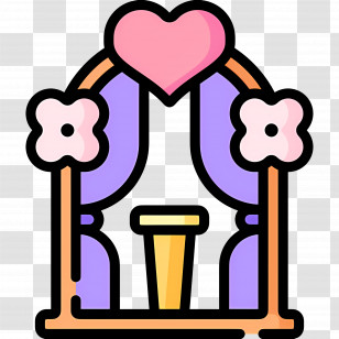 Wedding Arch - Decorative Wedding Altar With Flowers Transparent PNG