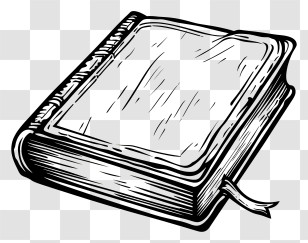 One Line Book - Old Book Illustration Transparent PNG