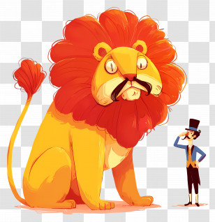 Circus Lion - Lion And Circus Trainer Transparent PNG