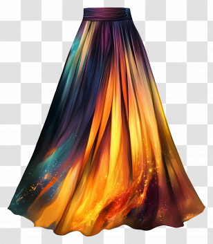 Autumn Skirt - Vibrant Colorful Skirt Transparent PNG
